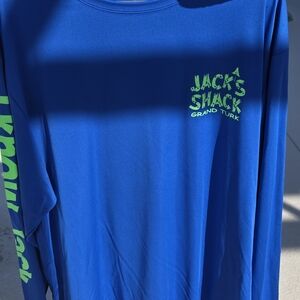 Jack's Shack Men's Vibrant Blue Long Sleeve Shirt